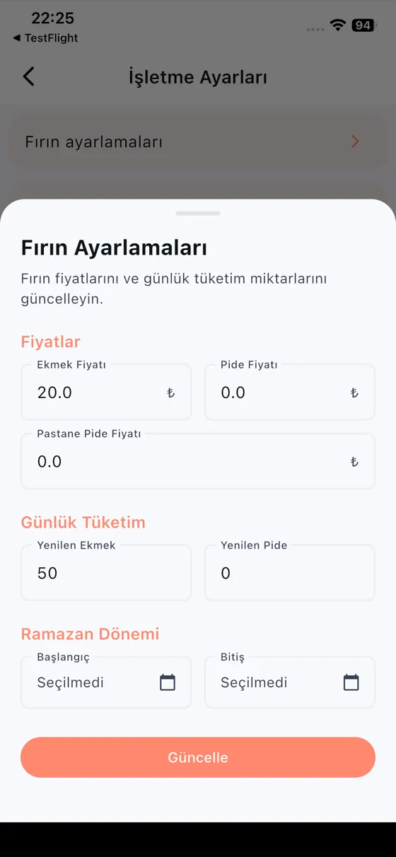 Fırın Ayarlamaları — Ekmek ve pide fiyatı, günlük tüketim, Ramazan dönemi.